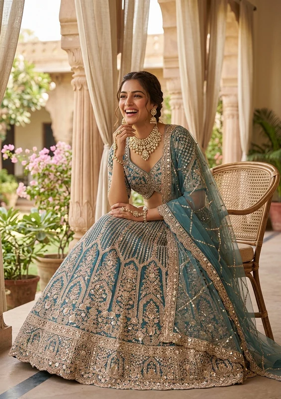 Mirror Work Lehenga Set